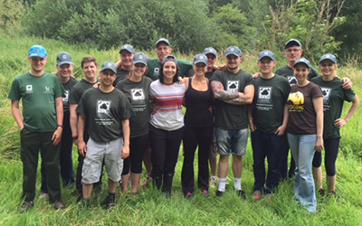 Clearing up the local area and planting trees with charity Chiltern Rangers.  